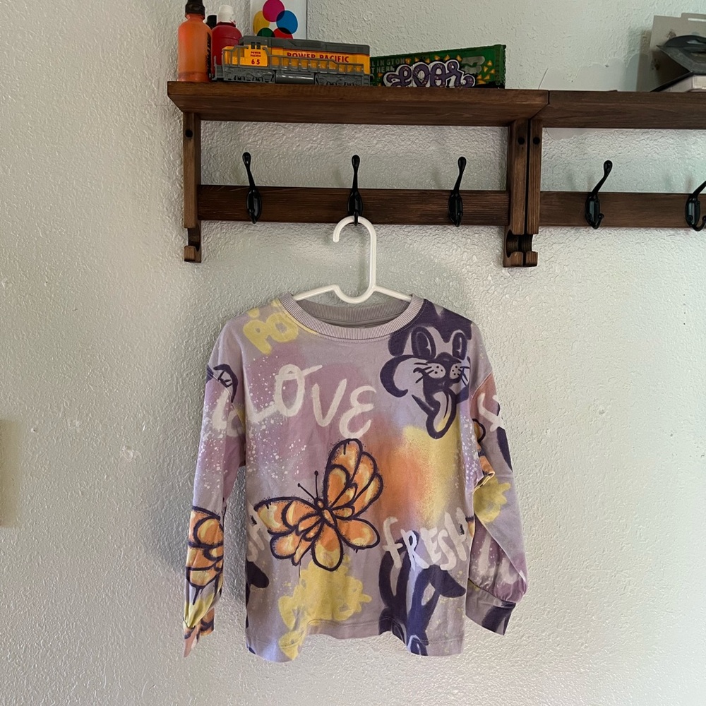 ZARA GIRLS LONG SLEEVE GRAFFITI Shirt TOP 7